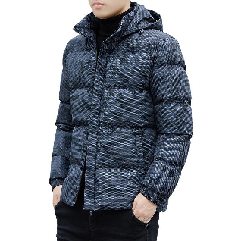 Winter Camouflage Cotton Jacket Men's Jacket Thickened Cotton Jacket Men's Trendy Bread Jacket Warm Down Cotton Jacket Men's Hoodie