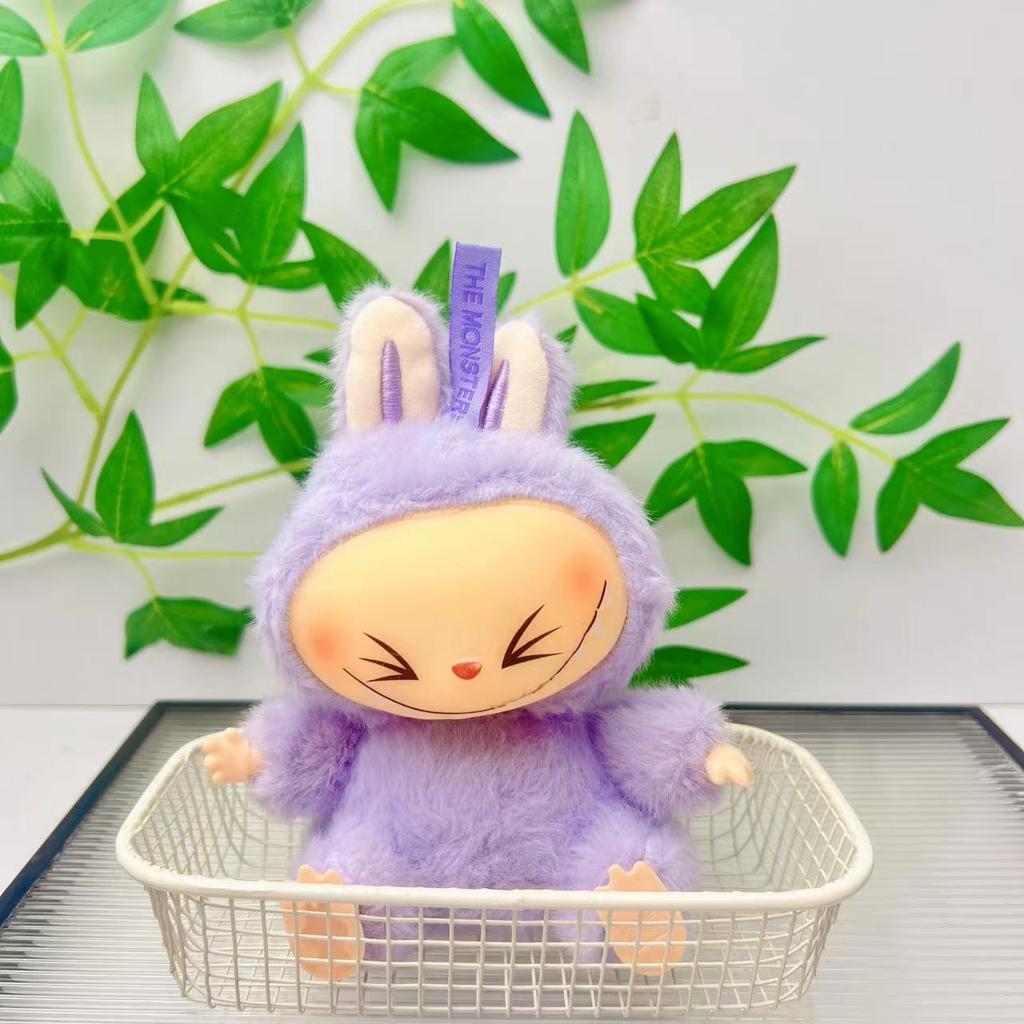New Labubu Sitting Party Rotating Labubu Pendant Rotating Labubu Plush Vinyl Face Cute Pendant