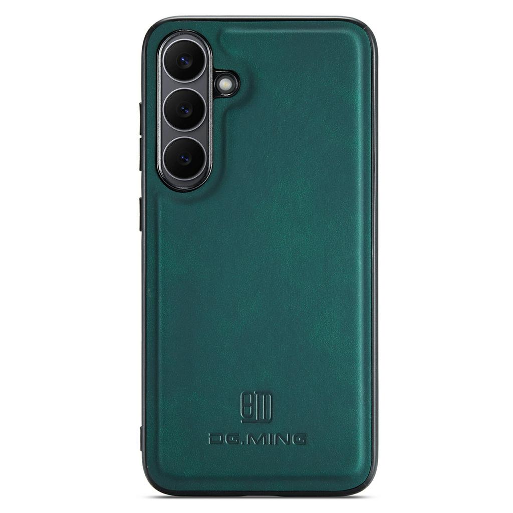 DG.MING Für Samsung Galaxy S25 FE Hülle PU-Lederbezogene PC+TPU Hybrid Handyhülle