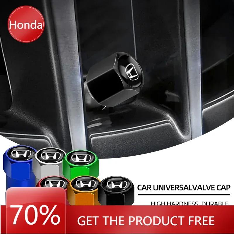XR Car New Honda Car Tire Valve Stems Cap Metal Tire Wheel Stem Air Valve Cap Car Accessories For Honda HR-V City Accord Odyss