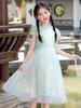 Girls' Cheongsam Dress 26 Summer New Style Chinese Style Dress New Chinese Mesh Splicing Cheongsam Dress