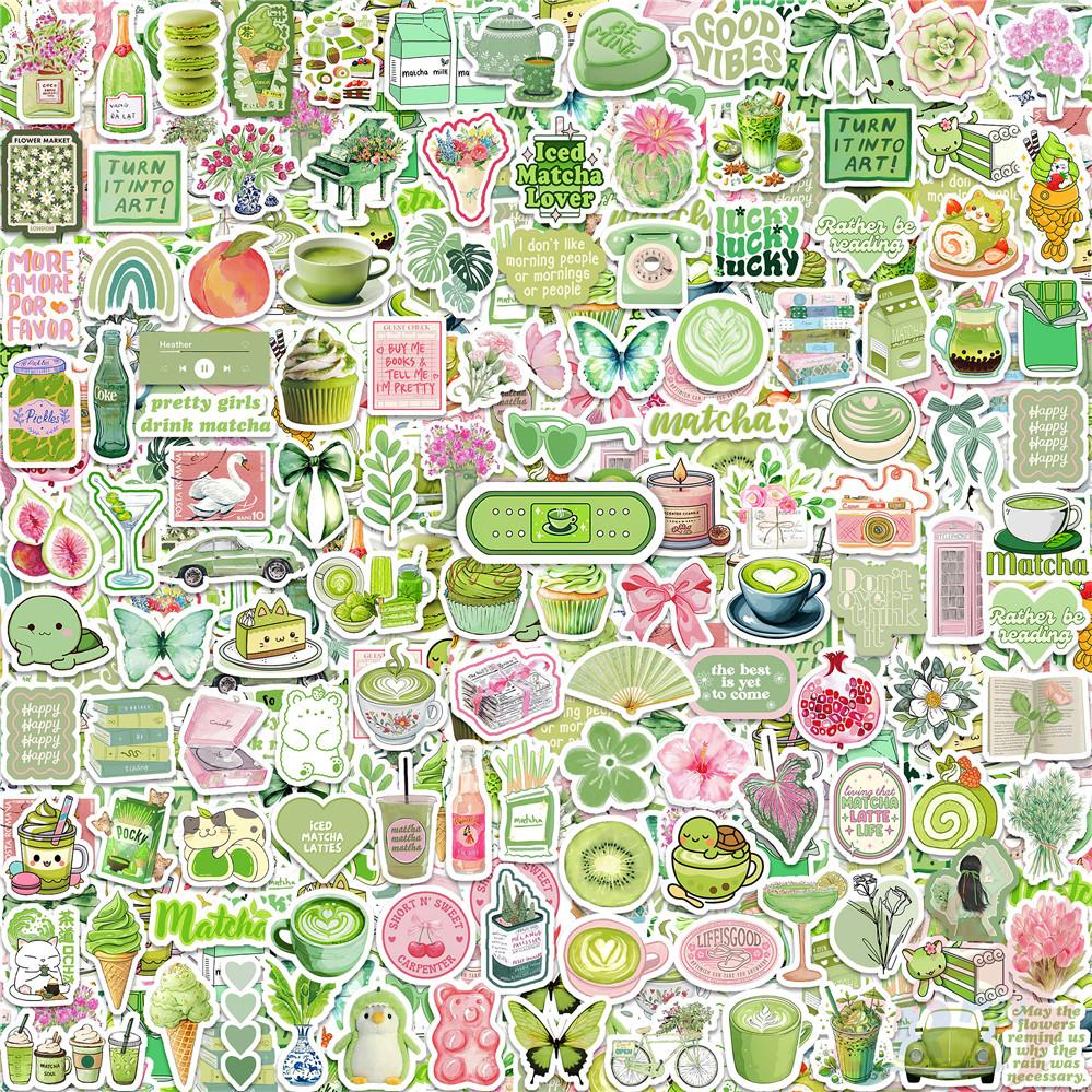 125Pcs/Set Matcha Girl Mini Diary Manual Stickers DIY Scrapbooks Album Decor Decals Stickers