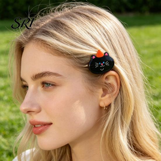 Cat Pattern Hair Pins 2/3Pcs Girl Hairpins Cats Puppies Rabbits Bread Broken Fixer Clips Smooth Edges Side Bang Accessories Puppy Design Hairpin
