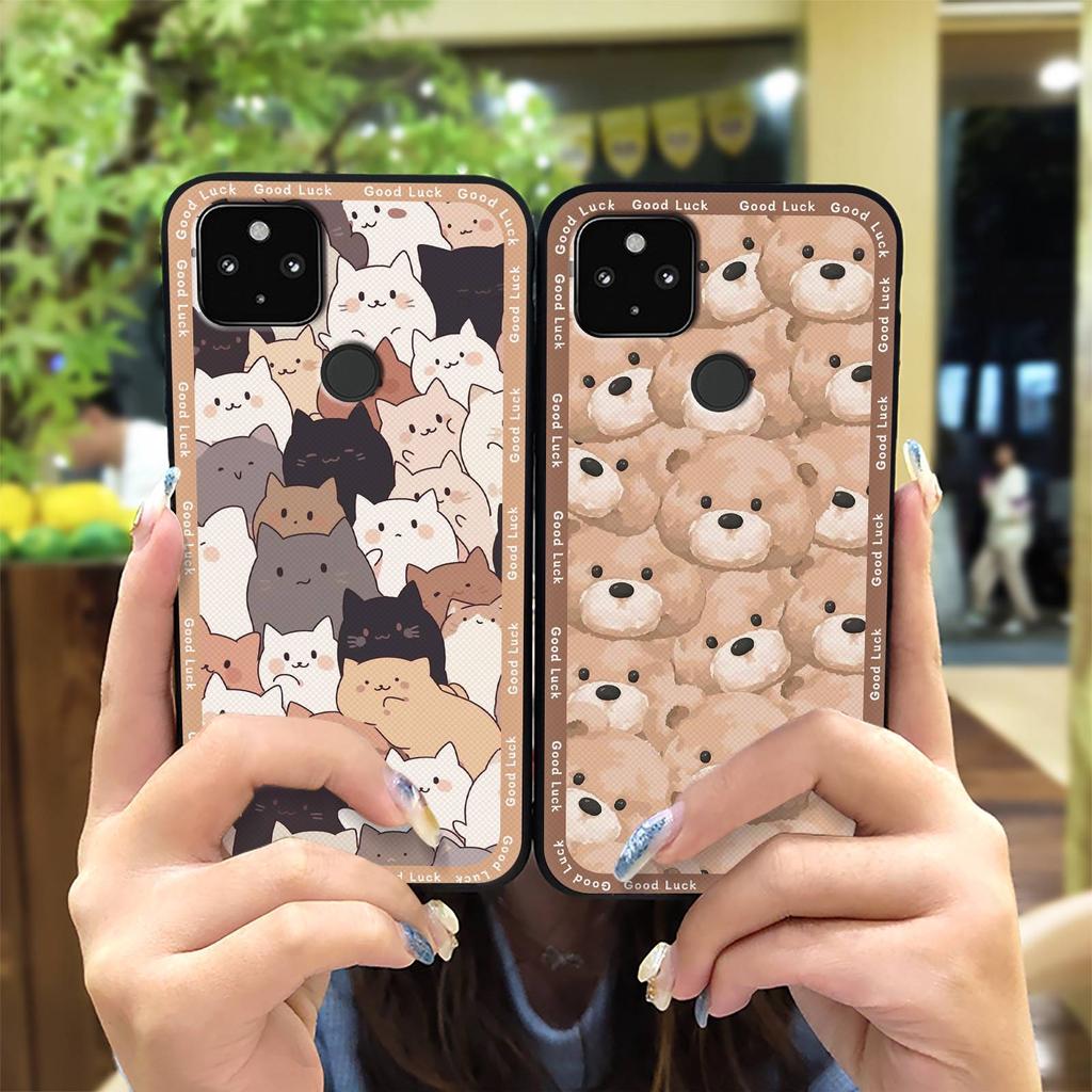 Anti-dust Full Wrap Phone Case For Google Pixel 4A 5G Protective Soft Case Fashion Design Cover Back Cover Cartoon TPU