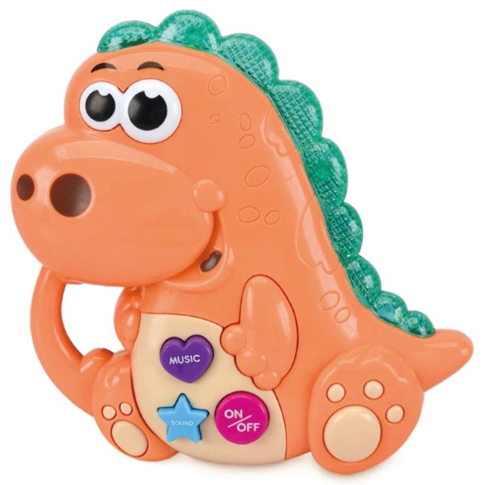 1138 Cartoon Dinosaur Baby Kids Musical Educational Toy Electronic Piano with Light