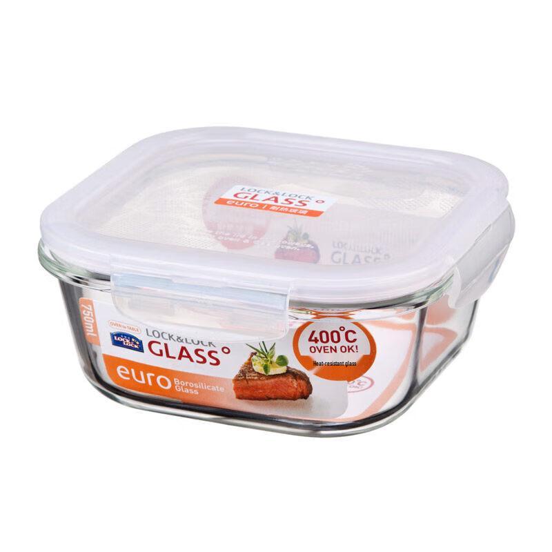 

LocknLock Heat-Resistant Square Glass Food Storage Container
