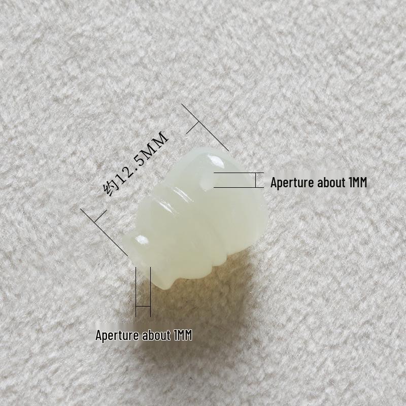 Three-Way Buddha Head Spacer Beads Natural Hetian Jade Jadeite Wenwan Crystal Bracelet DIY Accessories