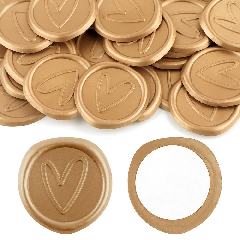 30pcs Olive Branch Love Tree Style Wax Seal Stickers Self-Adhesive Wedding Invitation Envelope Seal Gold Stickers For Decorating