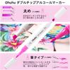 Ohuhu Brush Marker 48 Brush and Broad Illustration Triangular Blender Pen Alcohol Marker Set A Pens, Colors, Beginner's Guide, Point, Markers, Shaft,