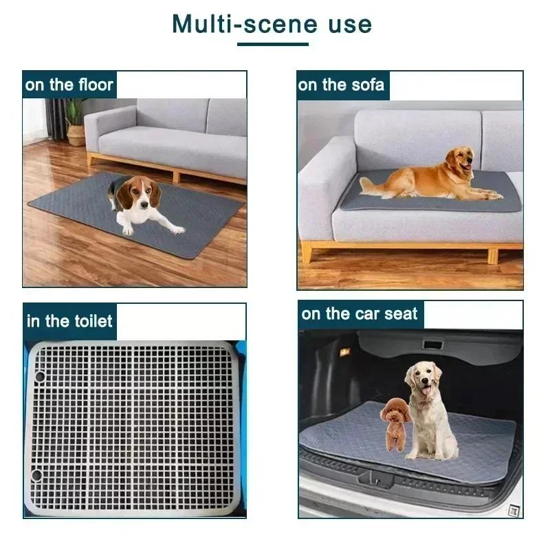 Eco-Friendly Washable Dog Pee Pads, Non-Slip Reusable Puppy Training Mats for Beds & Car Seats, Premium Pet Supplies