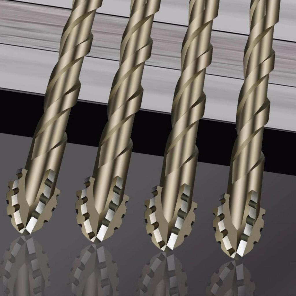 4/5Pcs Eccentric Twist Drill Bit High Hardness Skewed Head Carbide Drill Bits for Concrete/Glass/Brick/Plastic/Wood