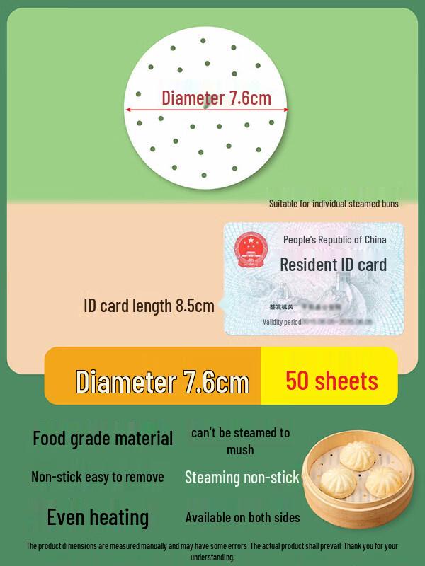 ZISIZ Disposable Non-Stick Steamer Liners