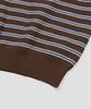 Age O.D. Collar Button Stripe Half Knit [Brown]