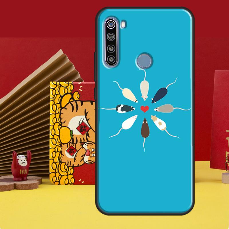 Mouse Rat Case For Redmi Note 12 10 8 9 11 Pro Cover For Redmi Note 12S 11S 10S 9S 8T 9C 10C 12C Coque