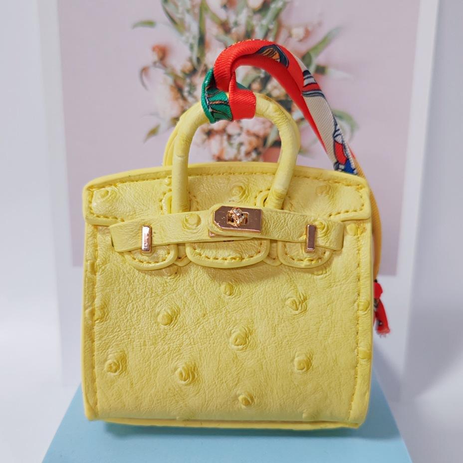 

Mini Bird s Nest Rope DK Set Car Key Chain Pendant High-grade Zero Wallet Earphone Case Red Mouth Case Car Mount Pendant 7.5x3.5x7cm жёлтый