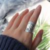 Vintage Ethnic Elephant Ring Adjustable Open Band Copper Plated Women Men Boho Statement Jewelry