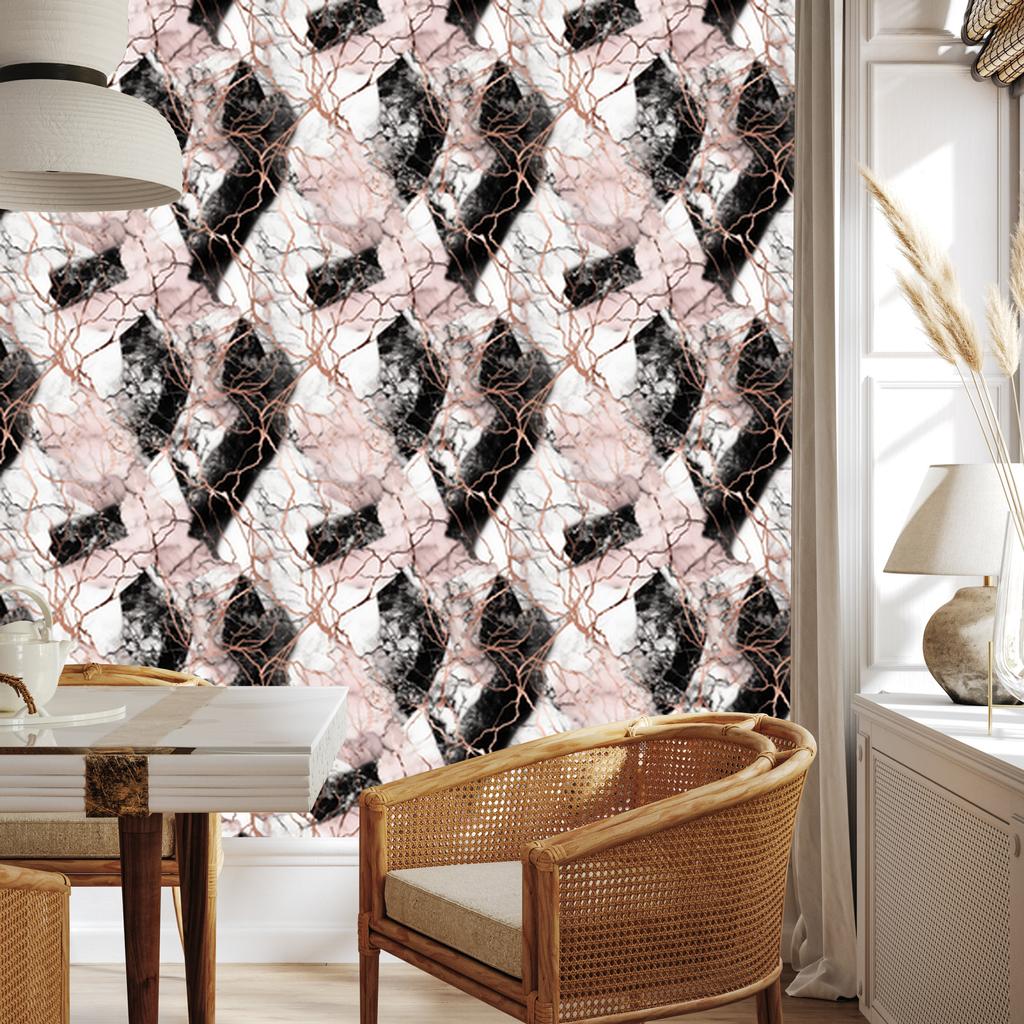 Marble Wallpaper White and Light Gray for Living Room and Bedroom 50x1000