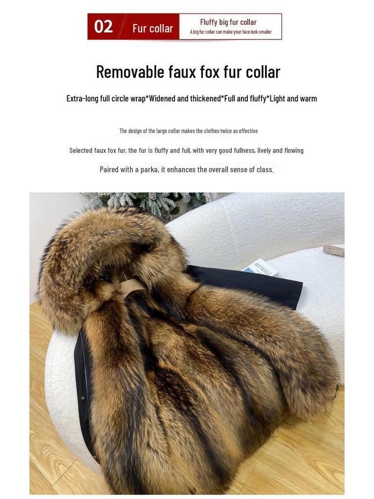 Abrigo Largo de Cuero para Mujer 2023 Invierno con Forro Polar, Forro Desmontable y Piel.