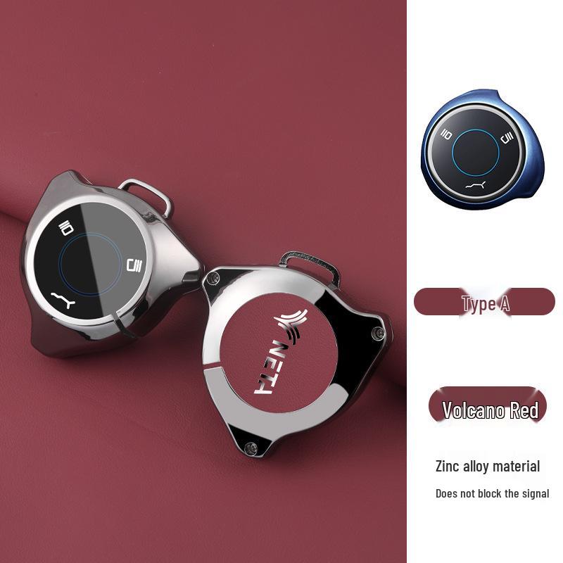 Nezha S Key Case: Luxury Metal Hanging Key Buckle for New Energy V Car – Anti-Lost Remote Control Bag for Men (U2/GT)