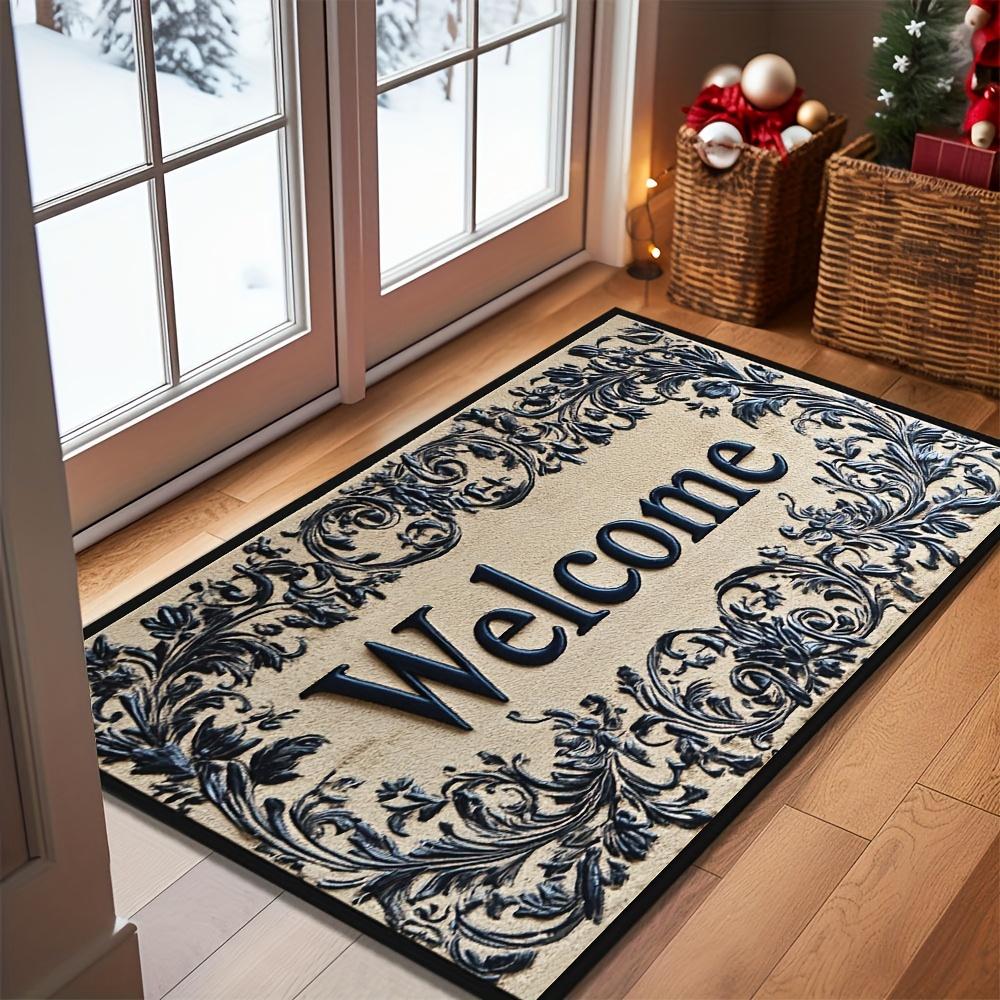 

1pc Chic Braided Welcome Door Mat, Non-slip Floor Mat, Suitable for Living Room, Bedroom, Bathroom, Holiday Home Decoration 40x60cm