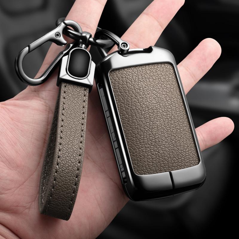 Metal Leather Car Key Case Shell Cover Holder For Volvo Xc40 Xc60 S90 Xc90 V90 T5 T6 T8 Protection Bag Accessorise
