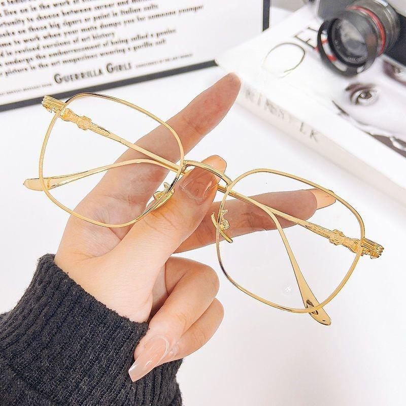 INS Mode Runde Anti-Strahlung Metallrahmen Brille Damen/Herren Brille