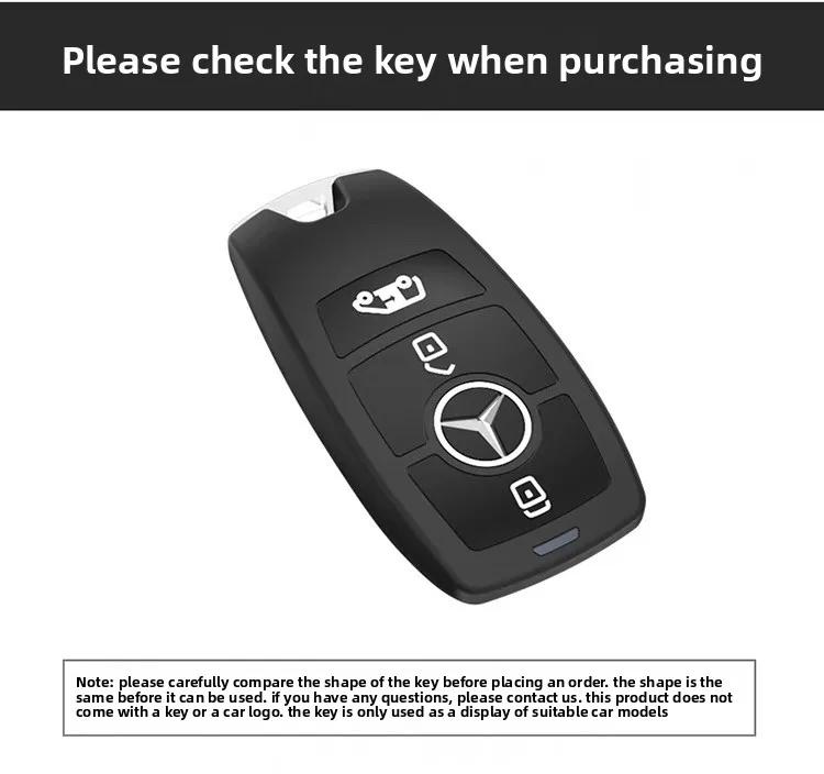 REE4   3BTN Fashion Soft Car Key Case For Mercedes Benz A C E S G Class GLC CLE CLA GLB GLS W177 W205 W213 W222