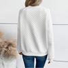 Damen Modischer Langarm-Pullover Einfarbiger Top