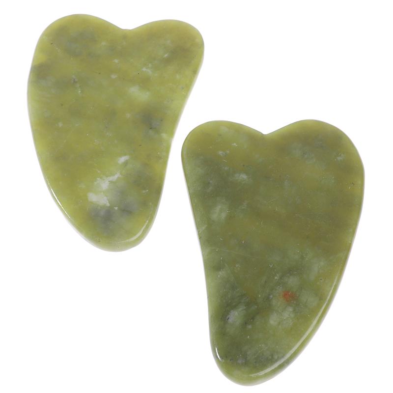 Gua Sha Natural Green Jade Quartz  Stone  Bodys Massage Board Tool