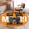 Racing Printed Round Rug Carpet Chair Rug Area Rug Entryway Doormats,for Office Chair Living Room Bedroom Kitchen Room.