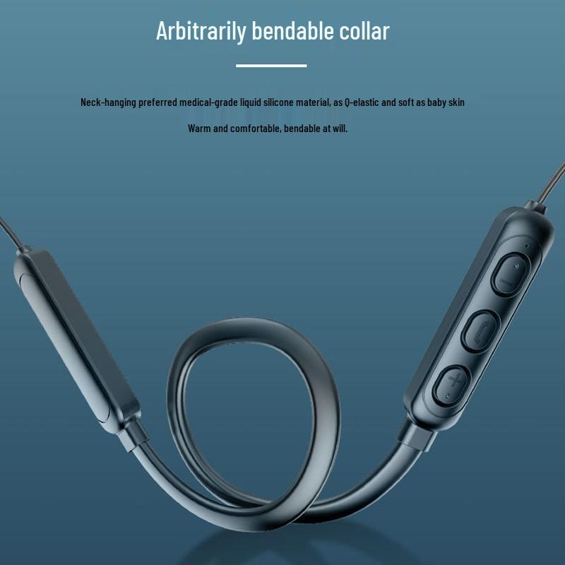 Cross-Border Neckband Bluetooth Headset with Extended Battery Life for Sports and Running