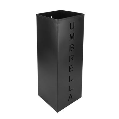 Umbrella Stand Rack Freestanding Metal Square Umbrella Holder Bucket for Entryway Black