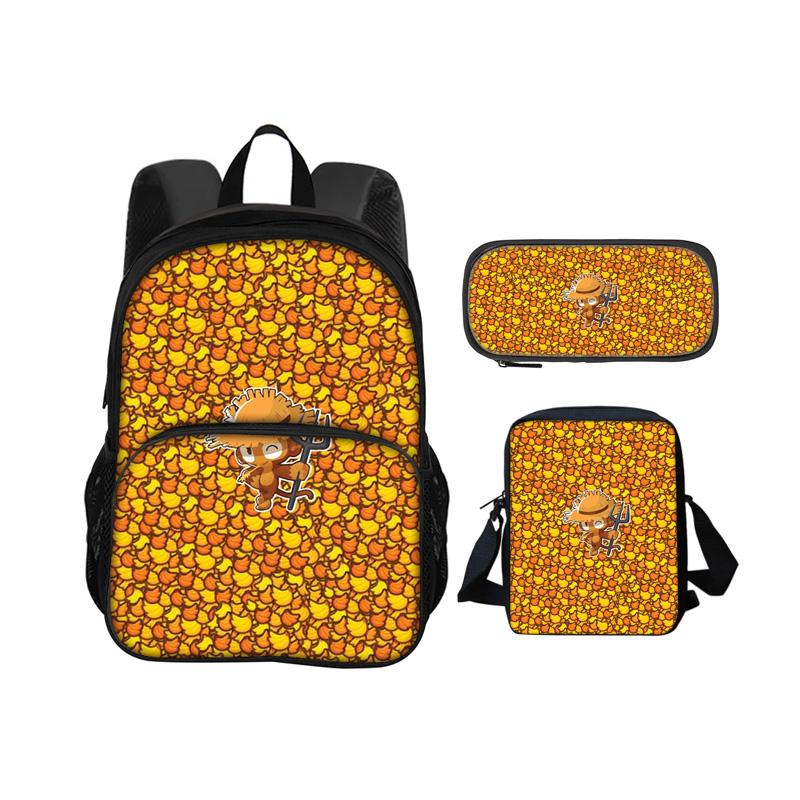 Bloons TD 6 round front bag backpack pencil case shoulder bag 3Pcs Set game printing kindergarten primary school boys and girls