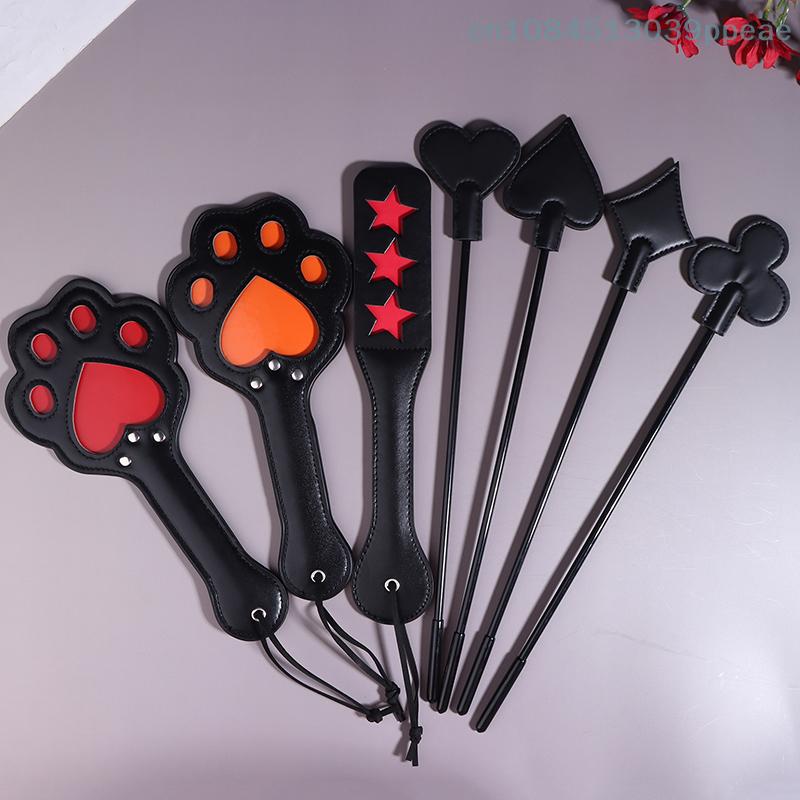 1 Pc PU Leather Horse Crop Soft Anti-slip Handle Riding Paddle Equestrian Riding Crop Sports Game Role Play Whip
