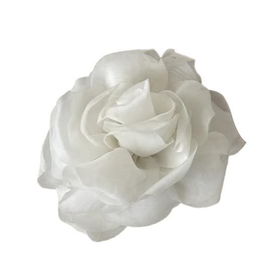 

Hair Claw Mesh Yarn Texture 3D Flower Design Large Shark Hair Clip Versatile Daily Date Hair Accessory