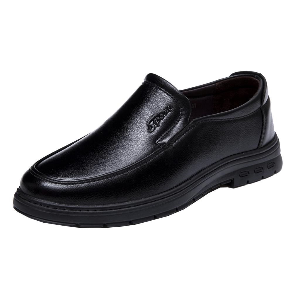 Men's leather shoes soft sole breathable black brown casual leather shoes dress shoes