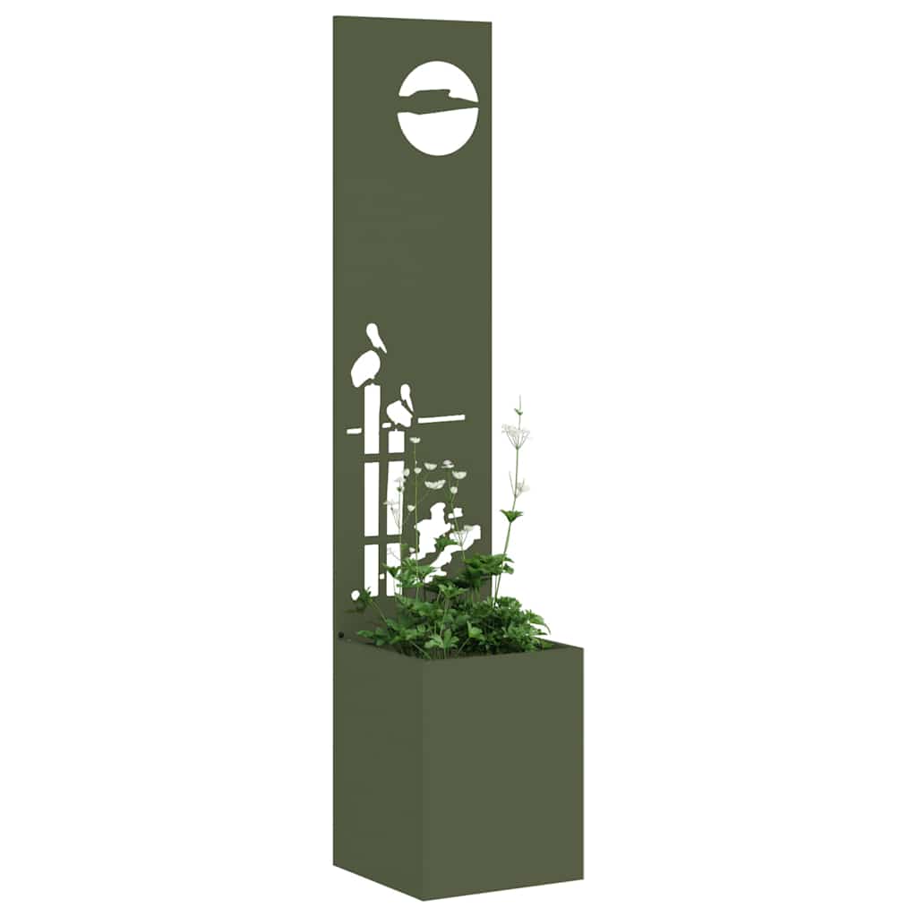 Garden Privacy Screen Canvas Olive Green 32 X 150 Cm