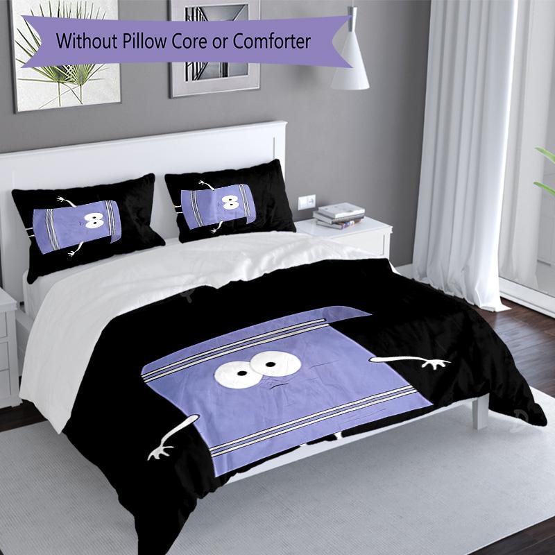 3pcs Towelie pattern bedding set duvet cover set includes duvet cover &pillowcases, perfect all season bedroom decoration & gift
