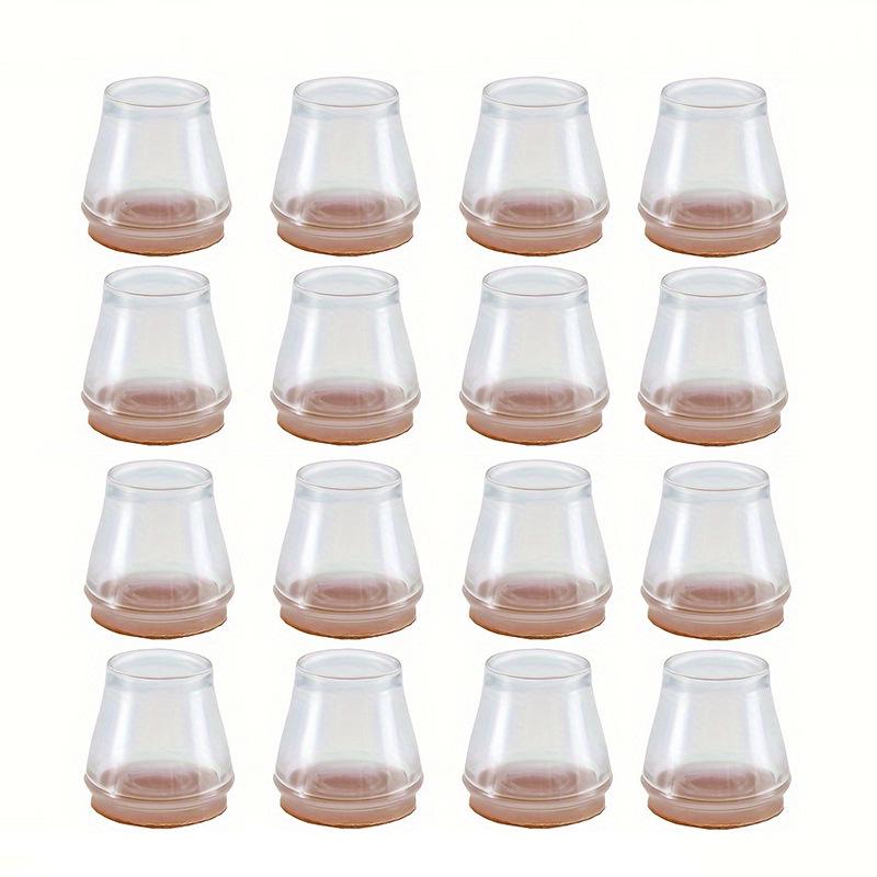 6/10/12 Clear Silicone Table & Chair Leg Covers - Silent, Wear-Resistant, Anti-Slip Pads