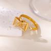 Light Luxury Niche Design Bow Open Ring, New Trendy Index Finger Ring, High-end Element Ring Ring, Ring Woman