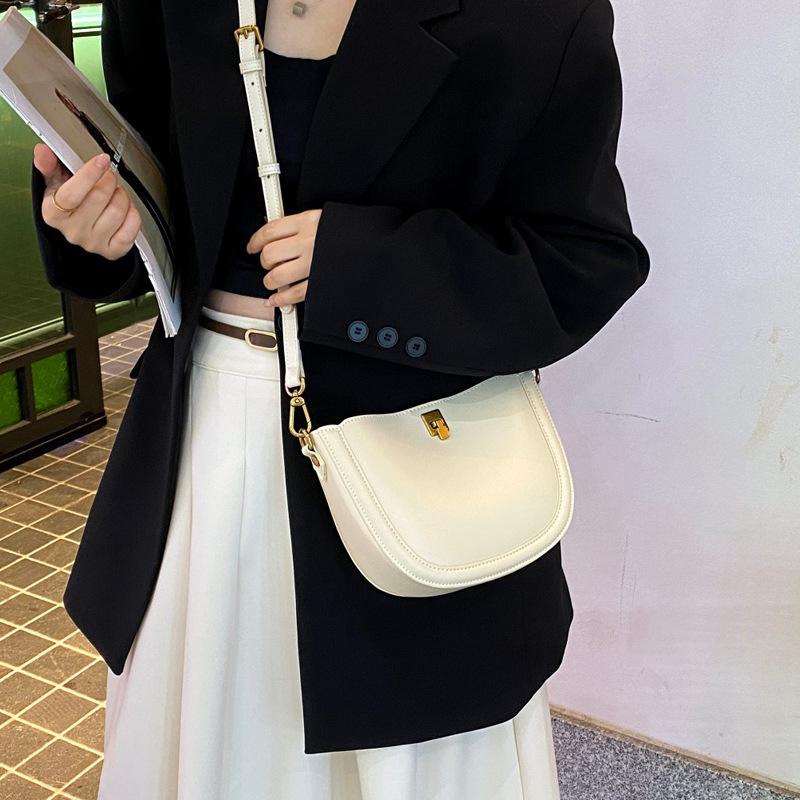 Satteltasche Damen High End Neue Echtleder Umhängetasche Leichte Luxus Textur Nische Schultertasche Damen