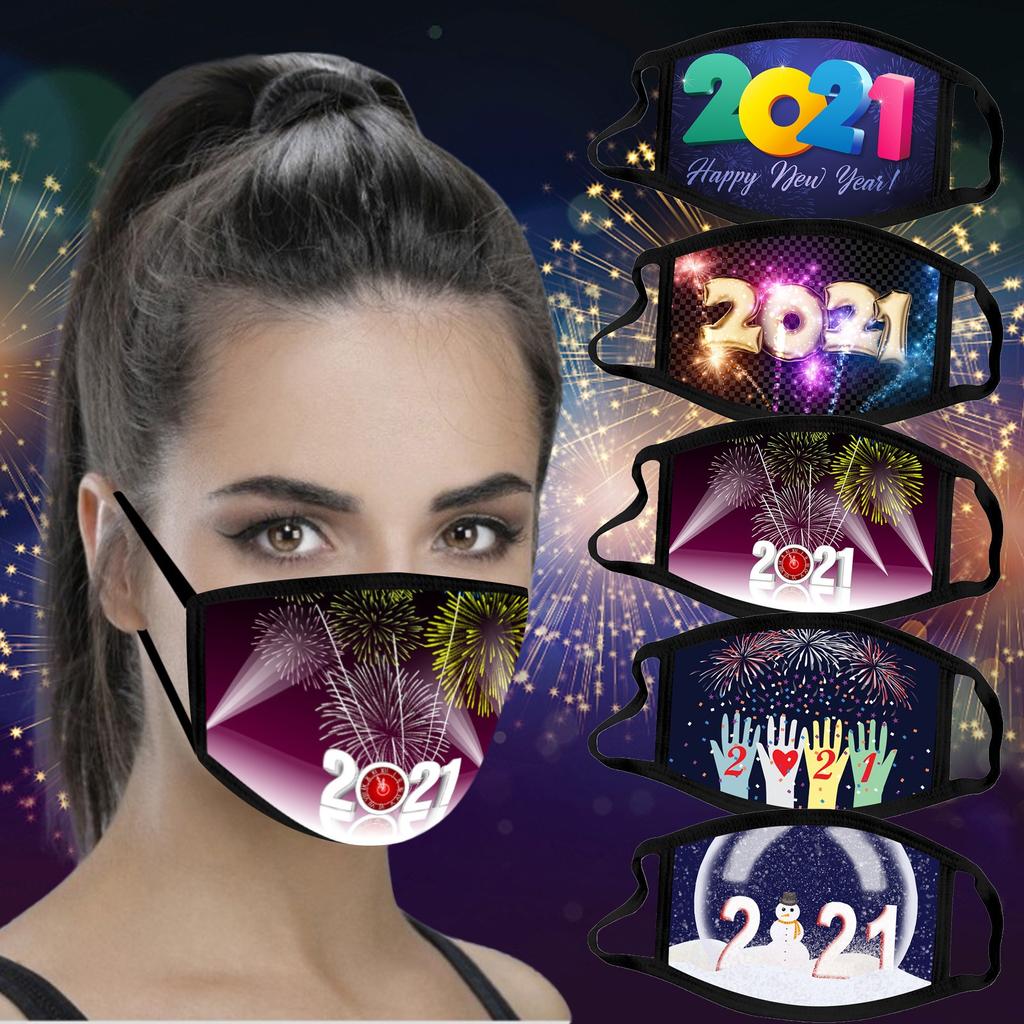 Buy [TS] 2021 Happy New Years Adult Fashion Washable Reusable Pollution ...