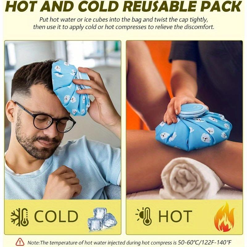 4Pcs Reusable Cooling Ice Bags, Mini Cold Pack for Face Knees Ankles Body, Thickened Leakproof for Sports & Outdoor
