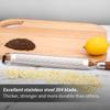 2pcs Stainless Steel Cheese Grater , Lemon Zester with Wooden Handle , Versatile Kitchen Tool for Vegetables, Fruits, Ginger, Chocolate