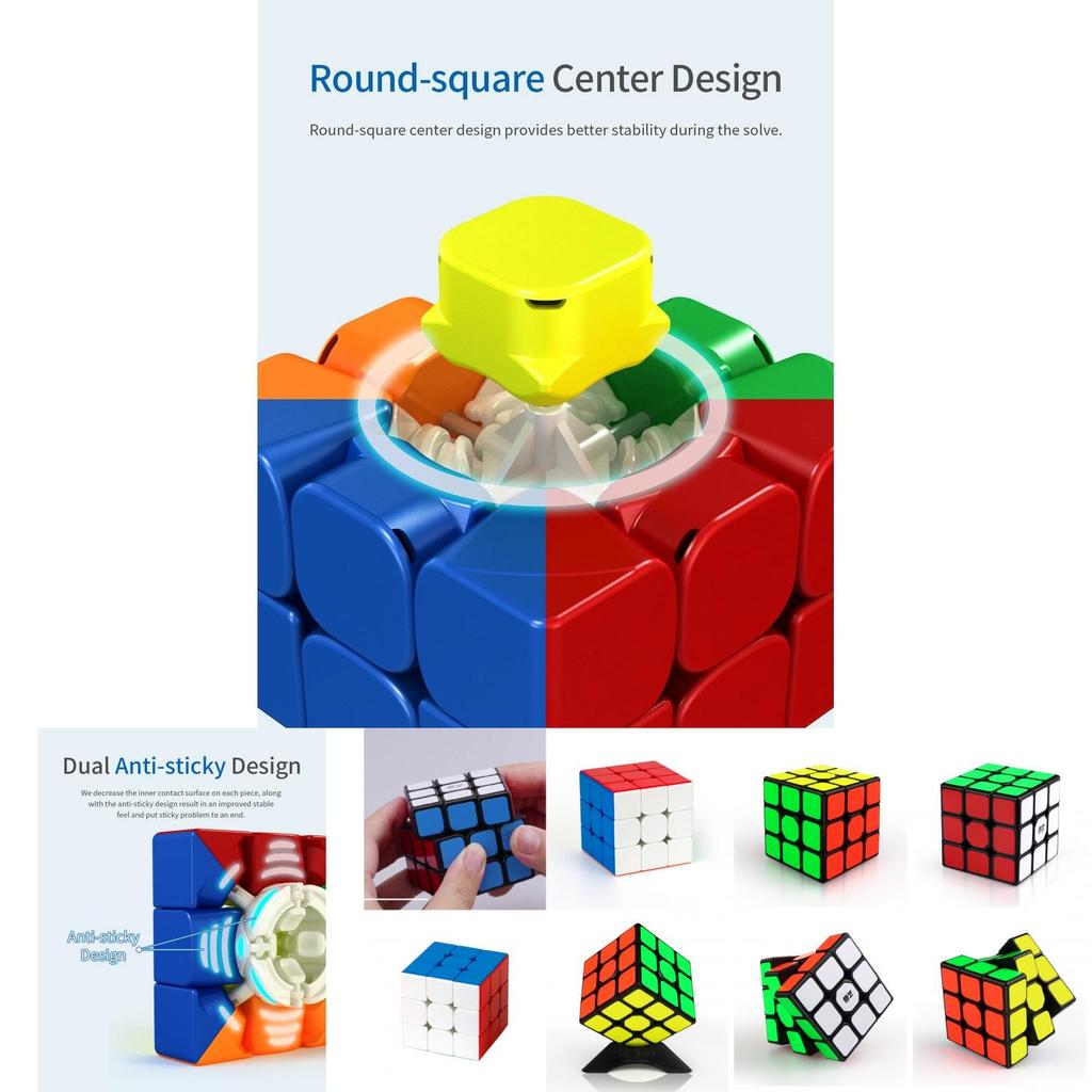 Professional 3x3 Magnetic Cube For Competitions In Magnetic Rainbow And Black