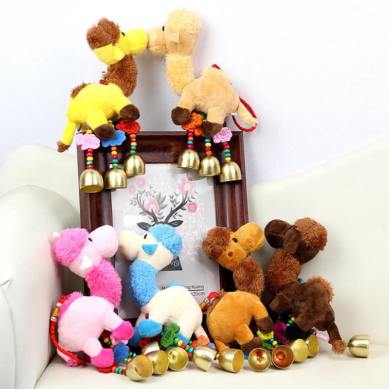 Adorable Plush Camel Toy Bell Ornament Souvenir Cute Stuffed Animal Keychain
