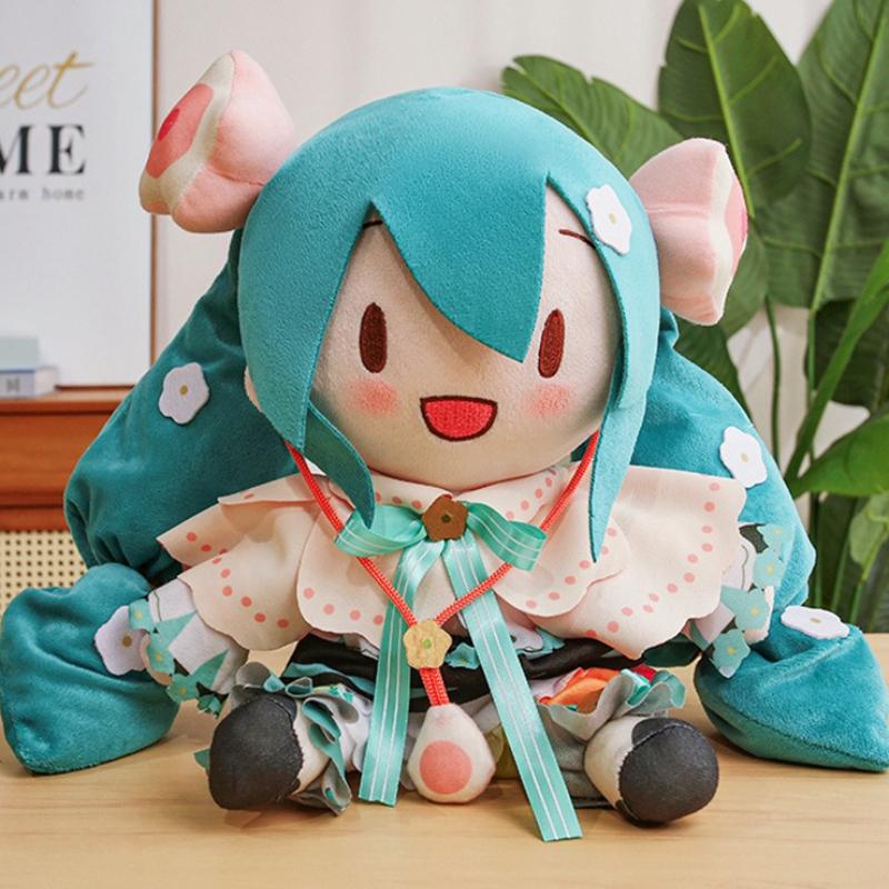

Anime Bow Hatsune Miku Plush Doll Cute Cartoon Hatsune Stuffed Plush Dolls Toys Children Companion Soft Pillow Birthday Gifts About 30cm