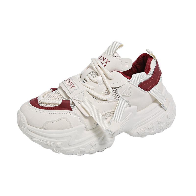 

Новые кроссовки для папы женские весенние студенческие спортивные кроссовки для бега повседневная обувь платформа увеличение высоты FB- 40