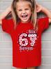 T-shirt Moda Estiva Bambina SIX SEVEN 67 Stampa Cartoni Animati Bambini Attuale Casual Hip Hop Manica Corta T-shirt Top