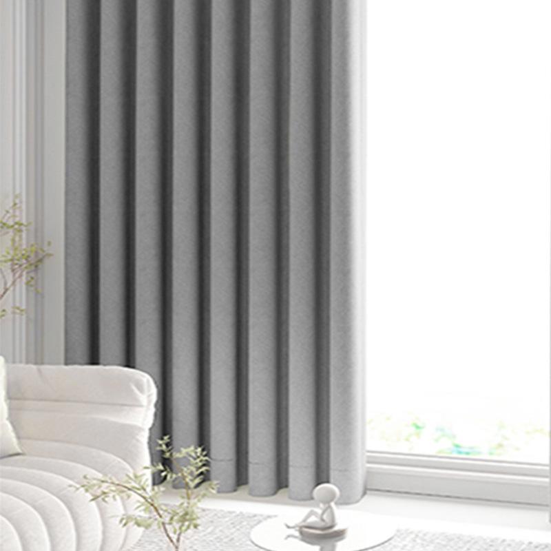 Thickened Blackout Linen Curtains - Luxury Sunshade, Punch-Free Installation for Living Room